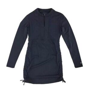 Athleta Womens Black Long Sleeve Workout Shirt S 1/4 Zip Up Top